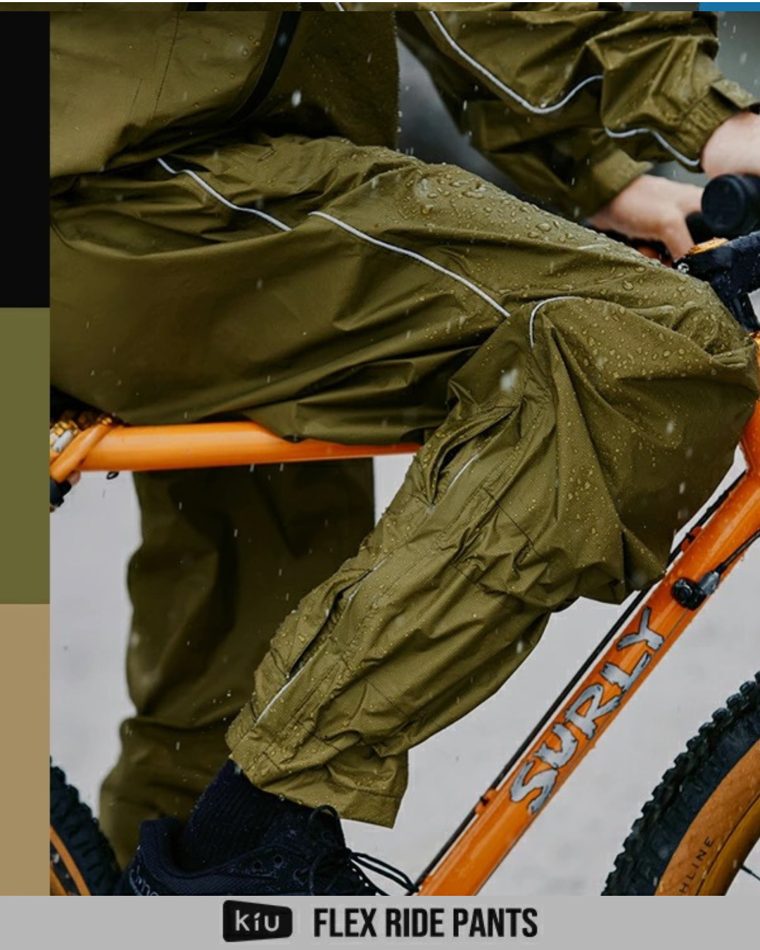 日本代購【 2026新商品 日本直送 KiU 高機能 防水雨褲 Flex Ride Pants | Waterproof Rain Pants 】