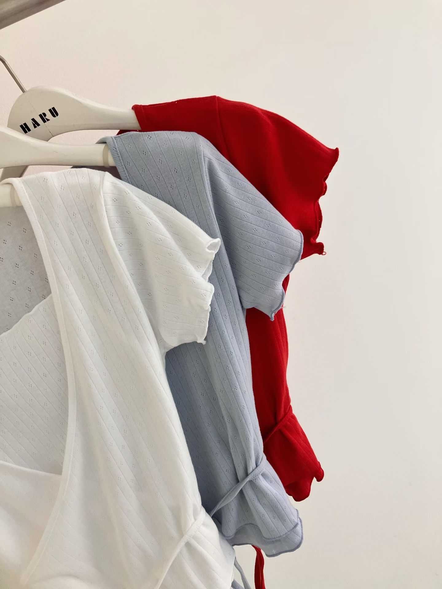 HA22 綁腰假2件修身Top 