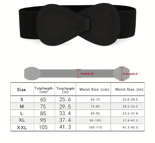 Hour Glass Wide Stretch Belt