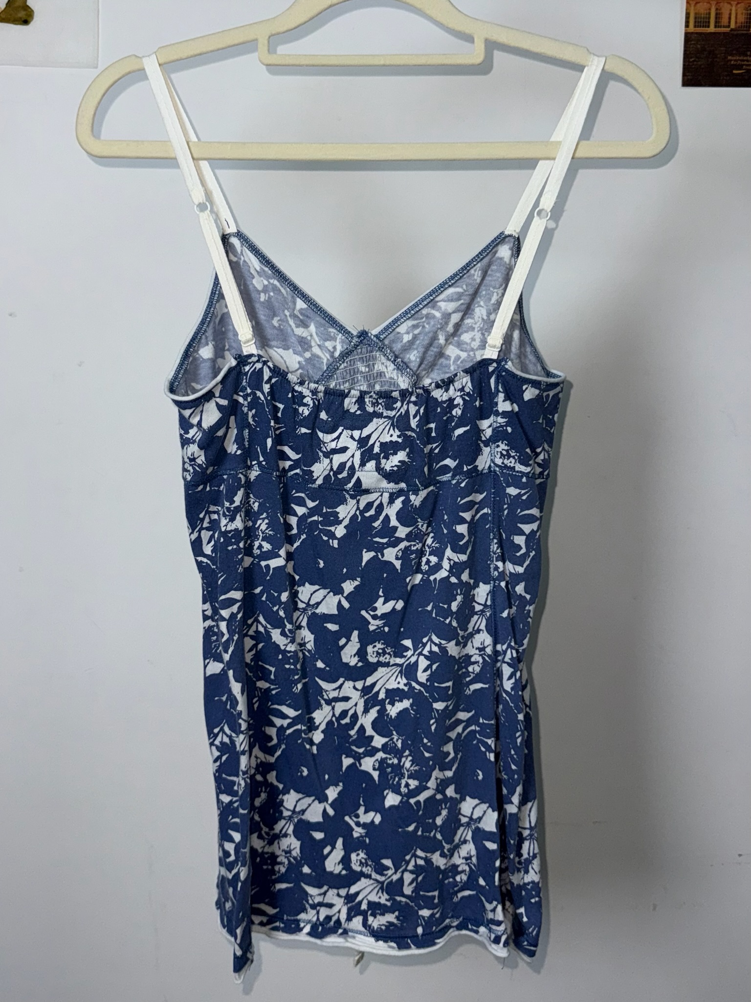 Vintage Floral Print Smocked Cami Top
