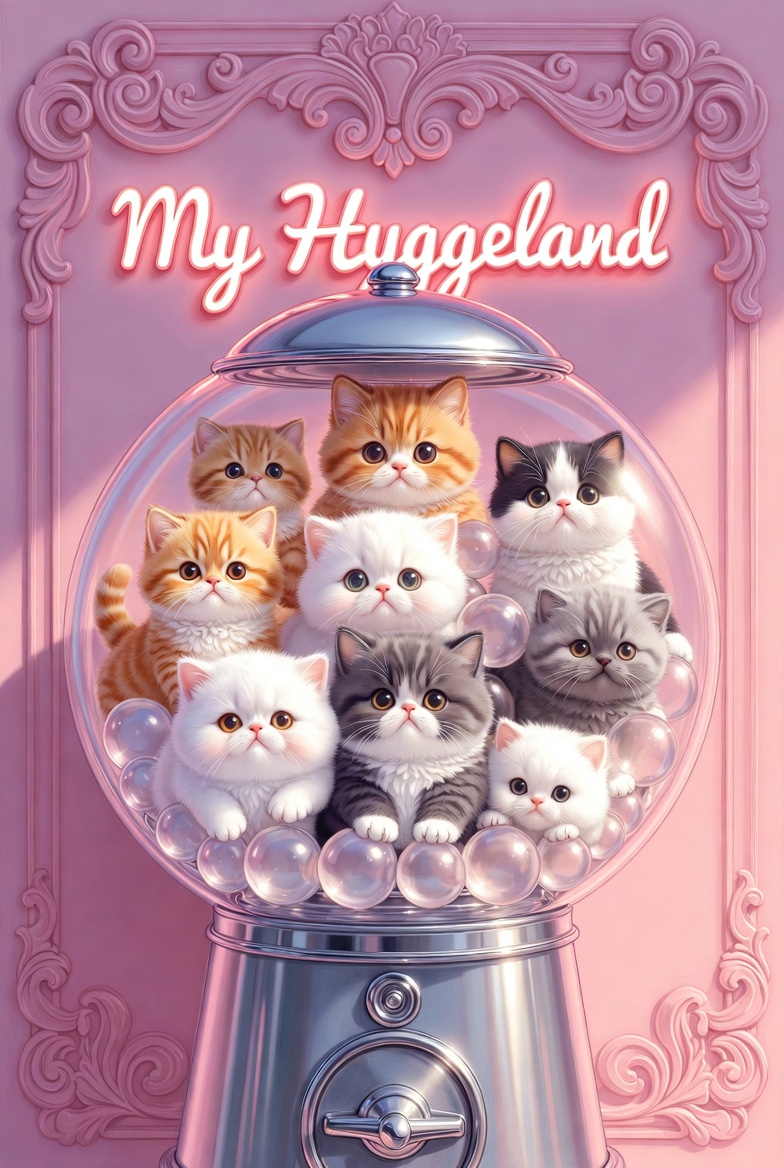 My Hyggeland-HyggeCarry輕巧粉紫色貓咪環保袋 ,輕薄可摺疊