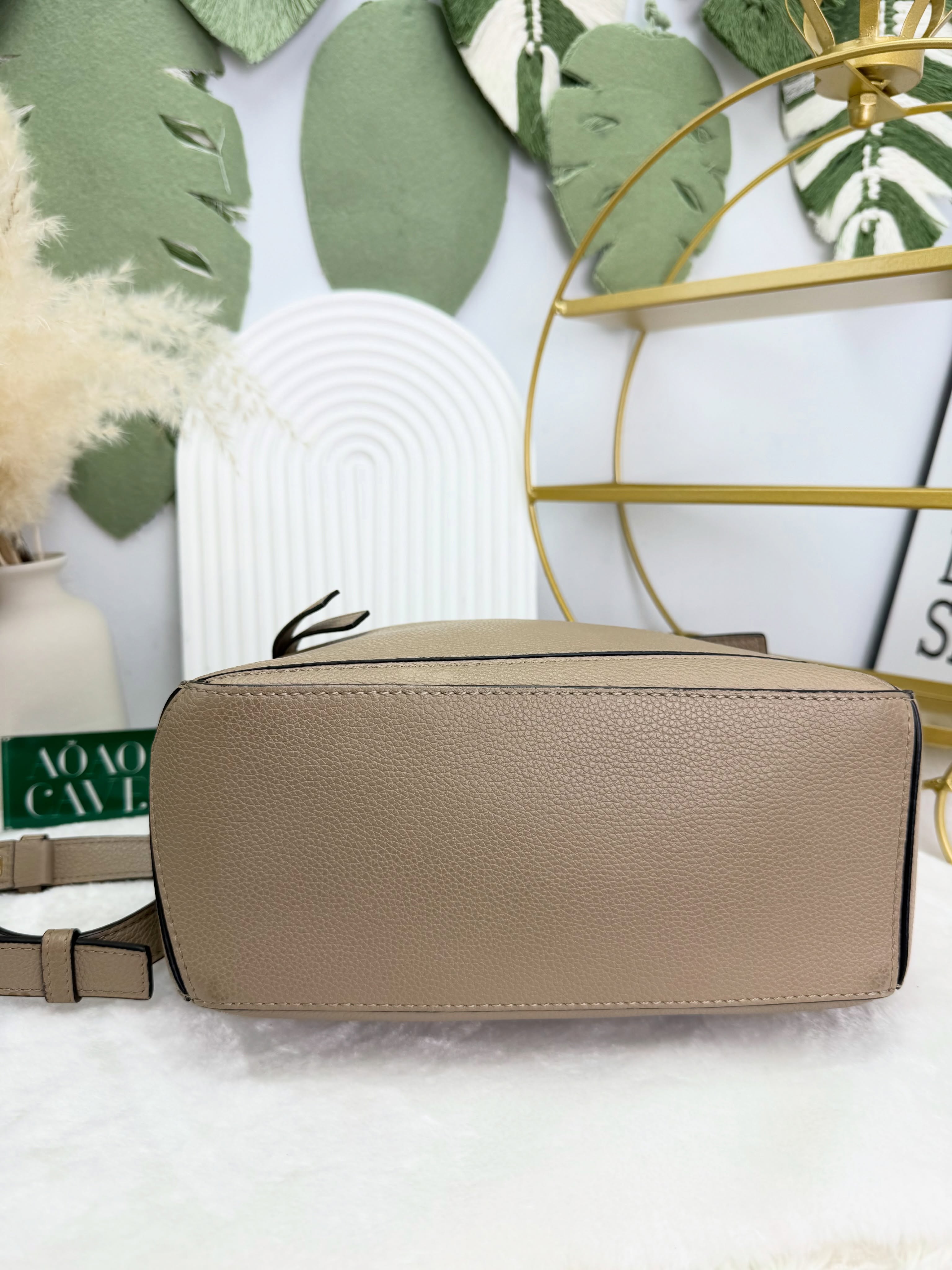 Loewe✨PRE OWNED 💥Small Puzzle沙金色 手提單肩斜肩包🤎