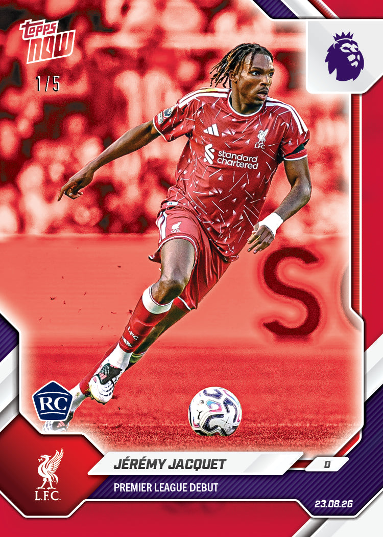 Jérémy Jacquet - 2026/27 Premier League Topps NOW® #8 利物浦地標戰【團購】