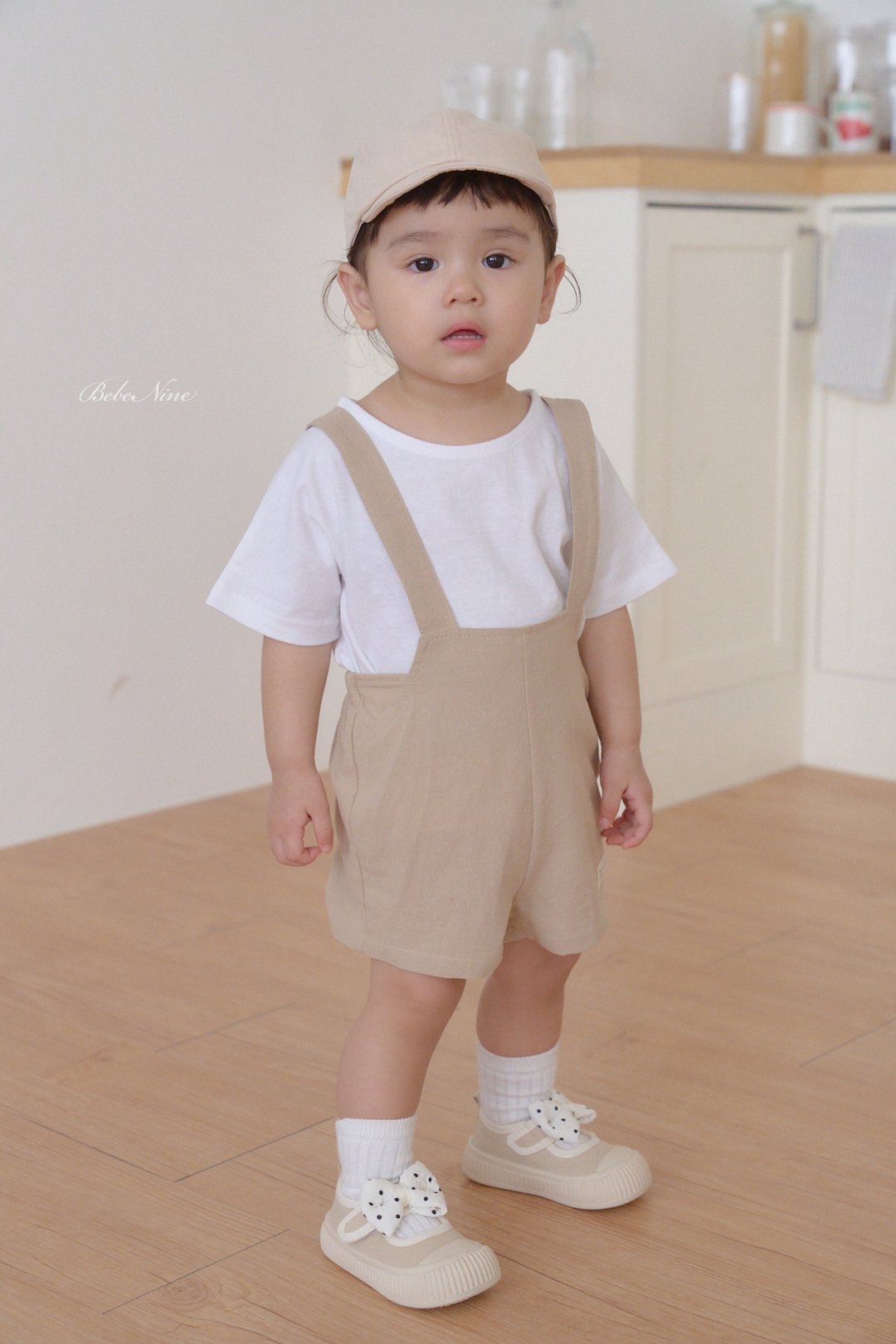 ☀️預訂 韓國直送☀️🇰🇷Bebenine兩色標籤純棉吊帶連身短褲