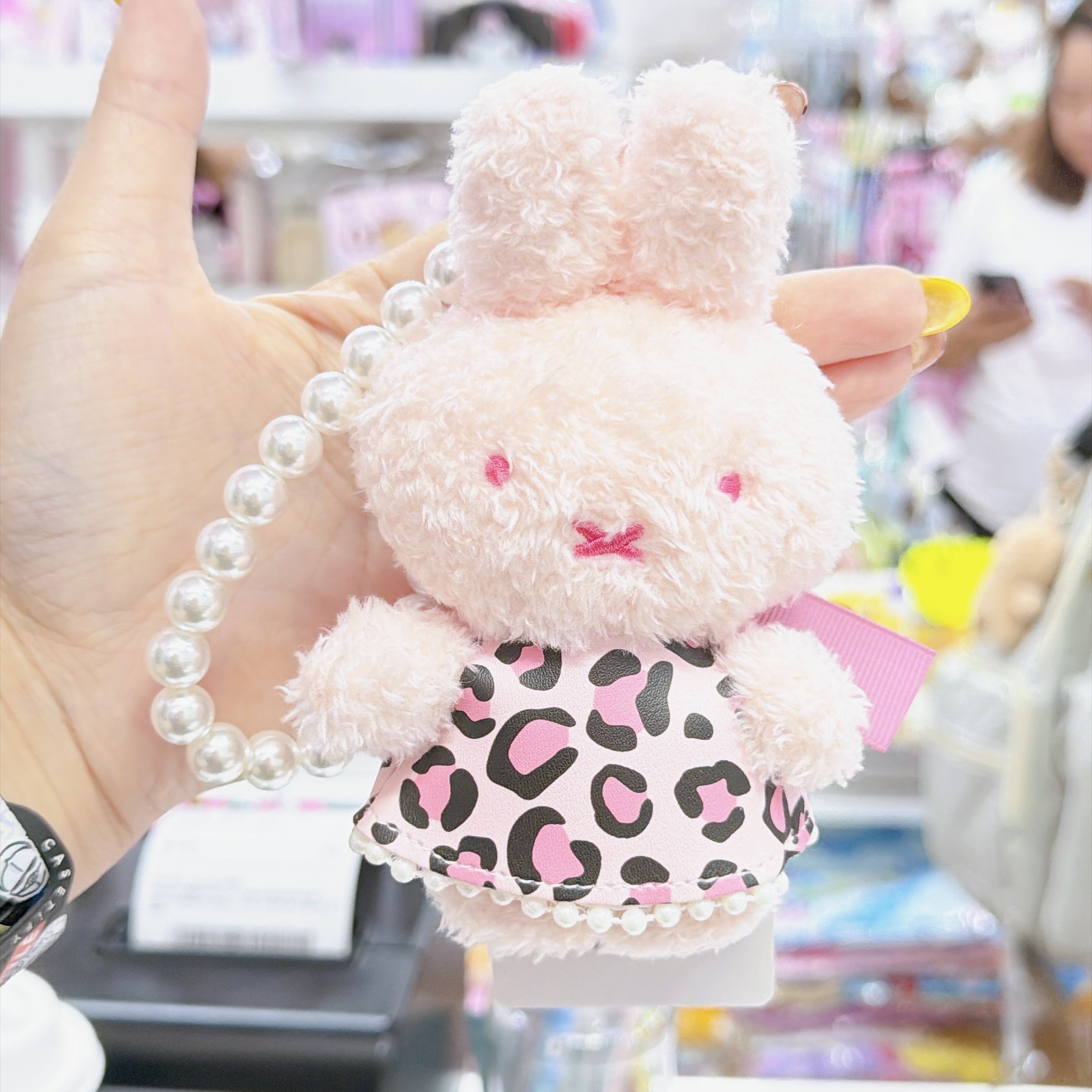 日本直送Miffy東京限定 粉紅色豹紋公仔掛飾