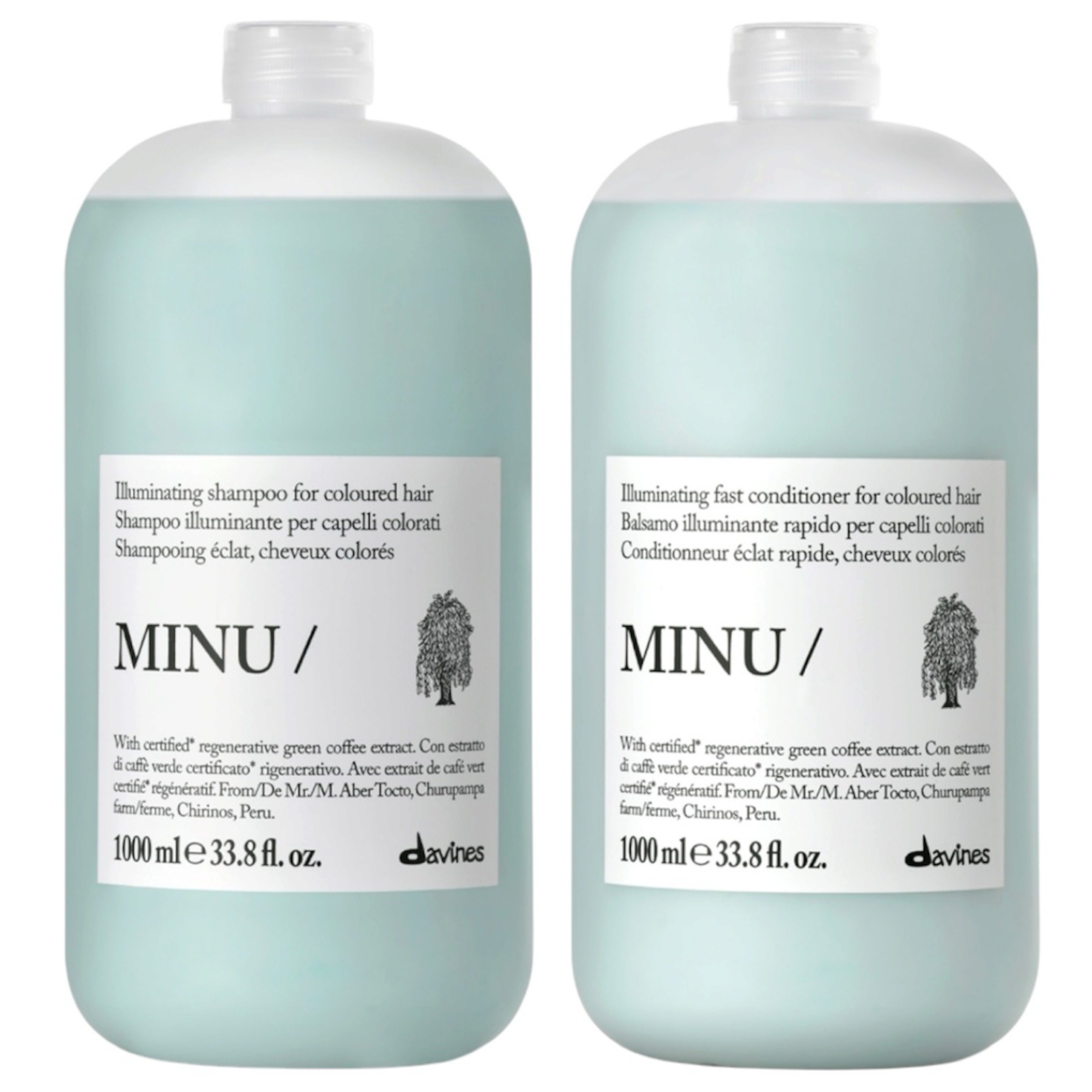 Davines MINU Shampoo+Conditioner 亮色洗護套裝 1000ml+1000ml