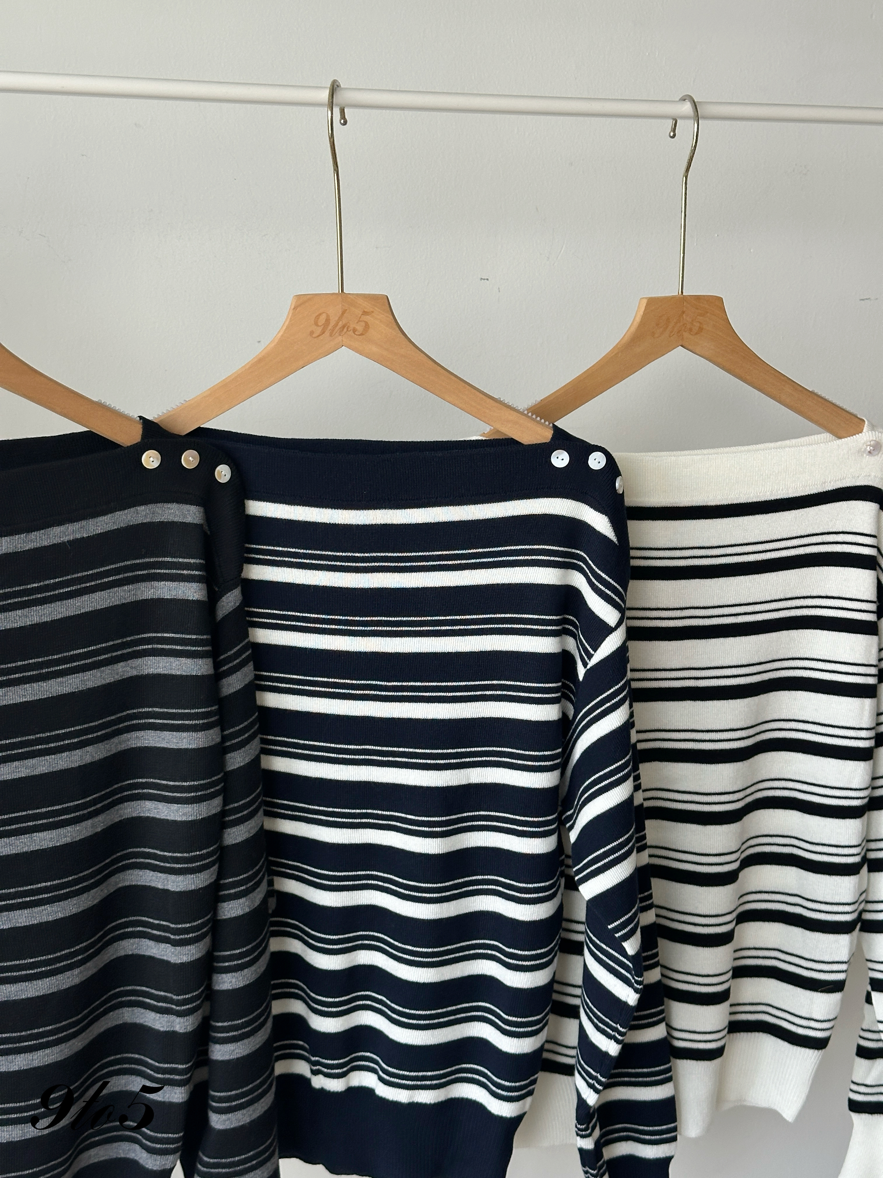 T4224 Off Shoulder Stripe Top - 3 Colors 