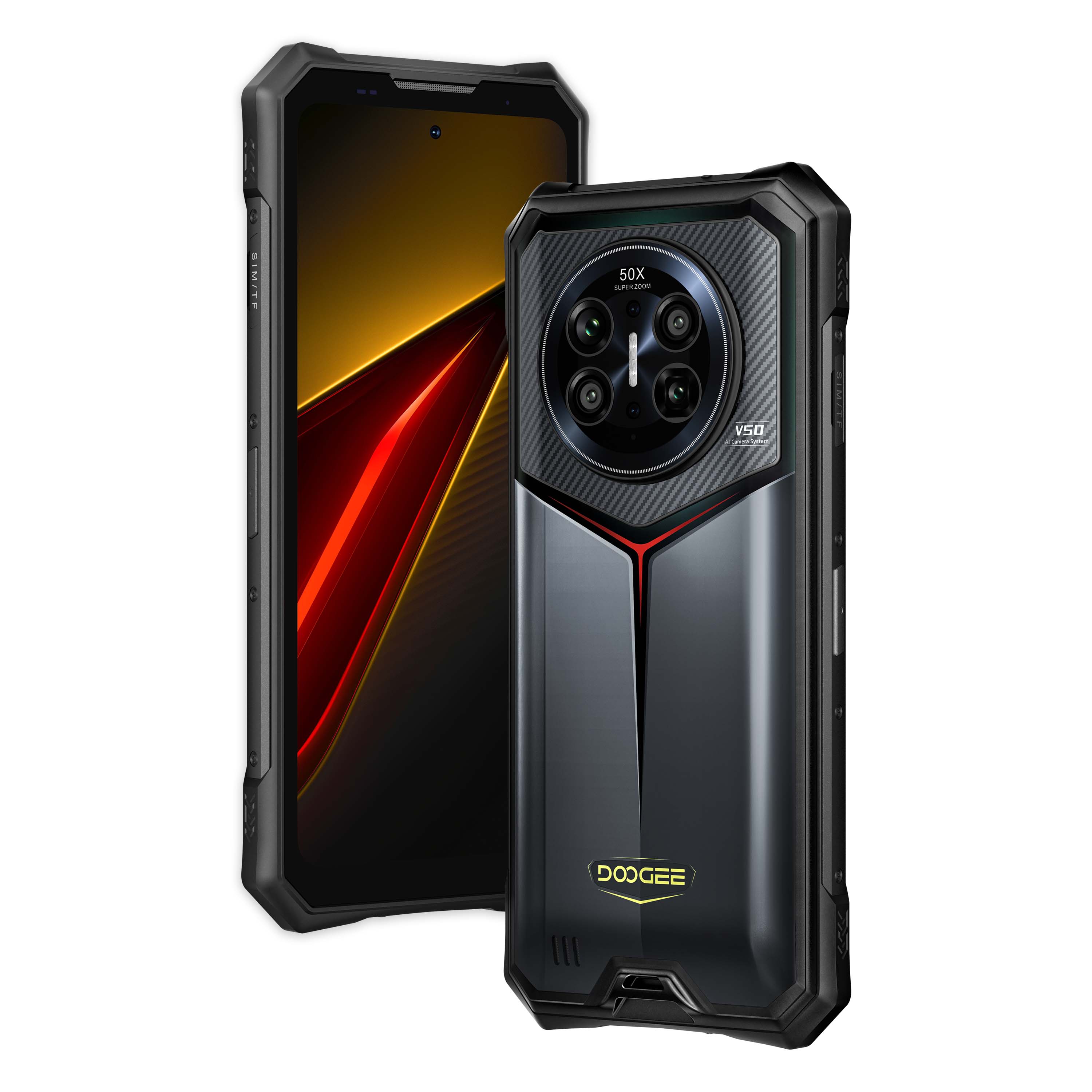 DOOGEE V50 5G | 6.78吋 120Hz 11000mAh 夜視 即時對講功能 氛圍燈 三卡槽 WiFi6E AI工具 三防手機 Rugged Phone