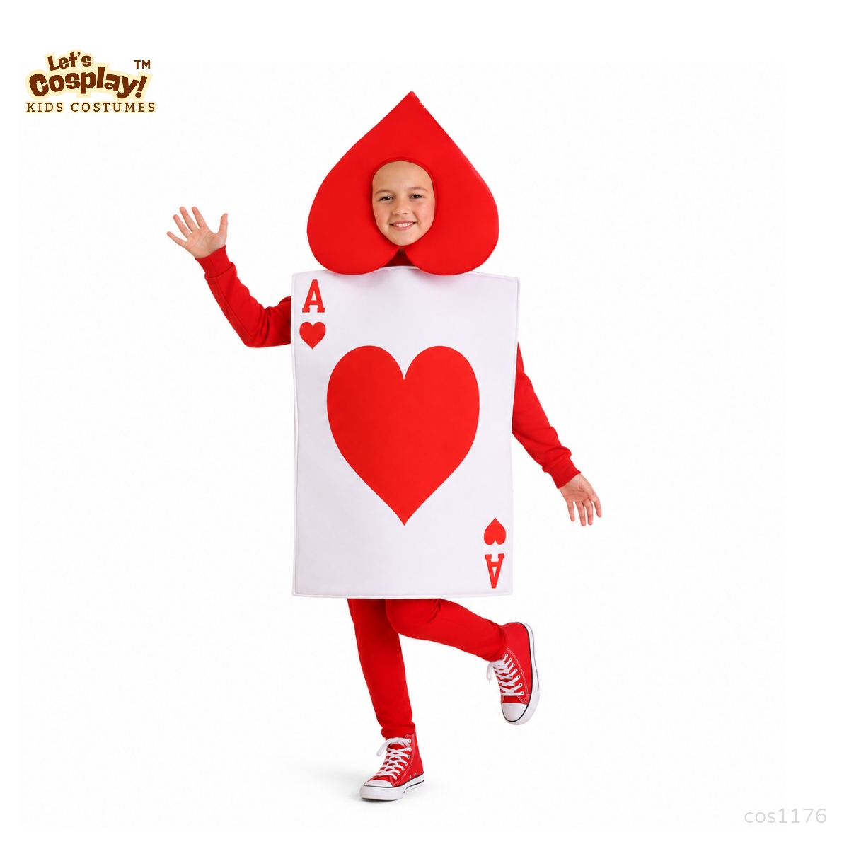 香港現貨 兒童紅心撲克牌士兵表演服 Alice in Wonderland Costume World Book Day Costume 萬聖節親子衣服 Lets Cosplay