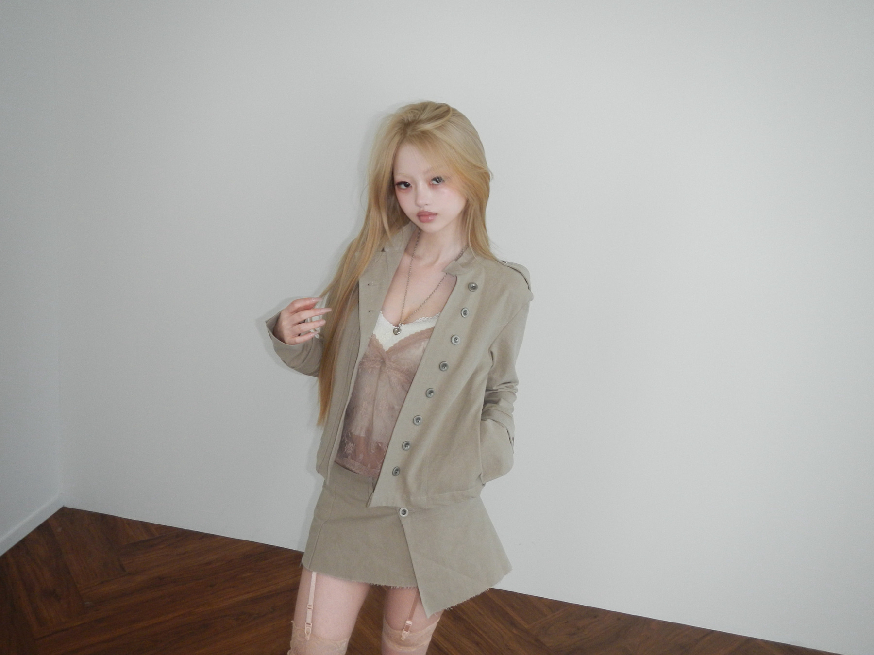 Asymmetric Wrap Mini Skirt
