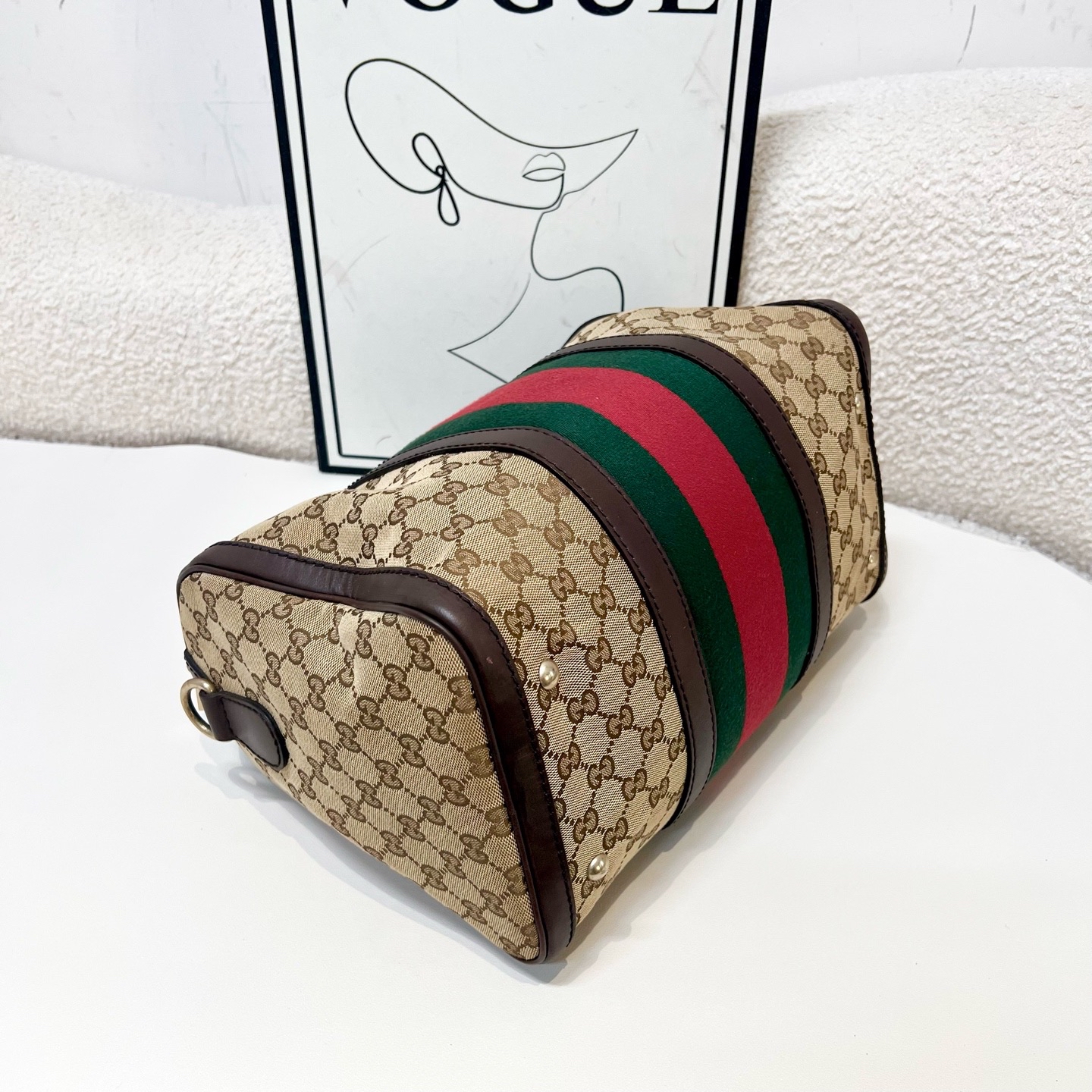 【預訂貨品】gucci 老花帆布波士頓包