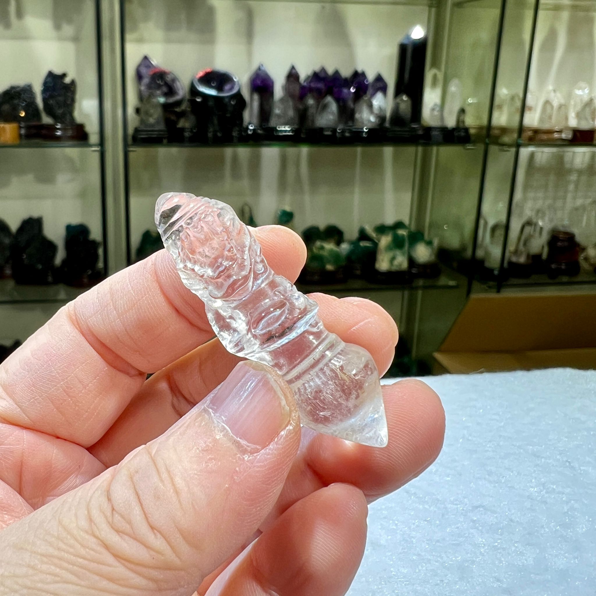 白水晶雕刻文昌筆 #CA0058