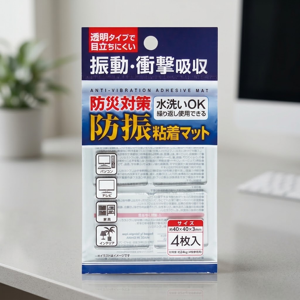 🔥🔥【日本直送《SEIWA-PRO》防震防滑透明黏貼墊 4×4cm 4塊裝】 