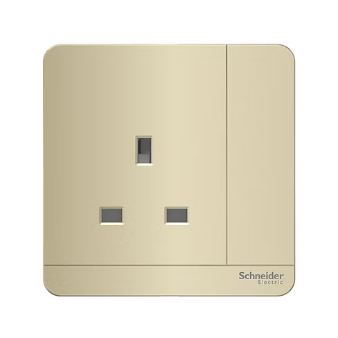 施耐德 AvatarOn 沉醉金 13A單蘇有掣有燈 插座