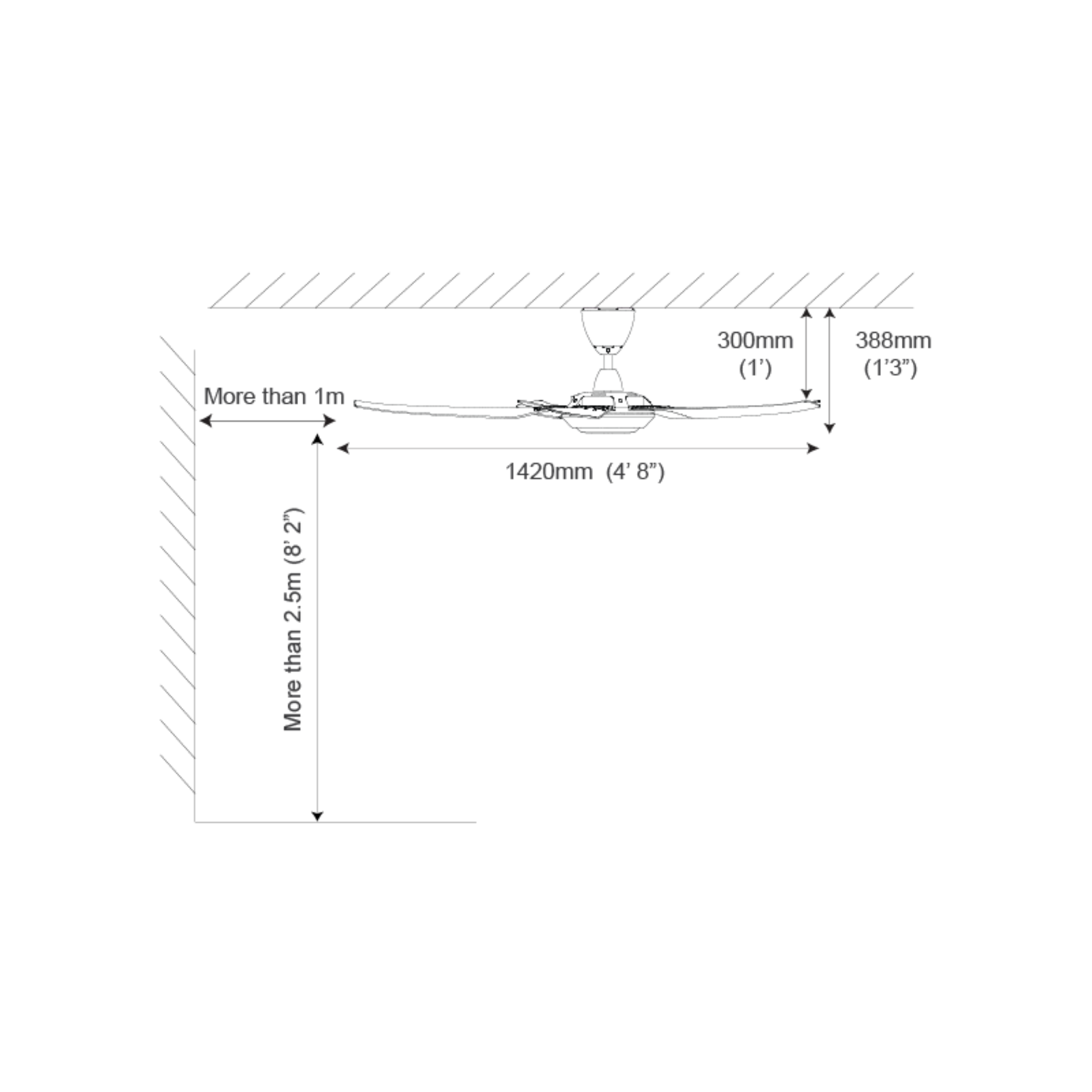 Alpha 56" Iriz DC Motor LED Ceiling Fan (IRIZ-5B)