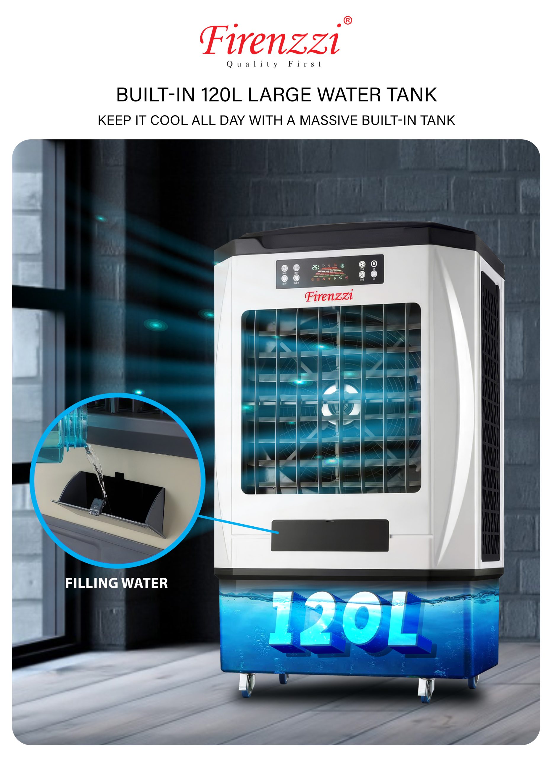 Firenzzi 120L Air Cooler (FAC-1911)