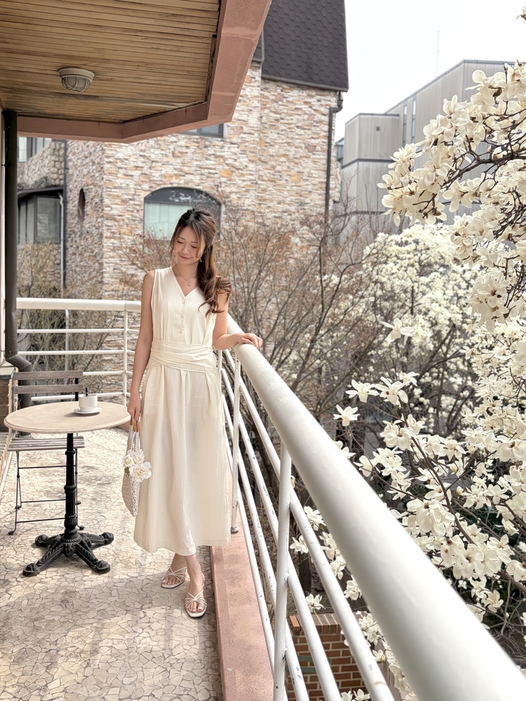 Arya Two-Way Textured Dress (Ivory)