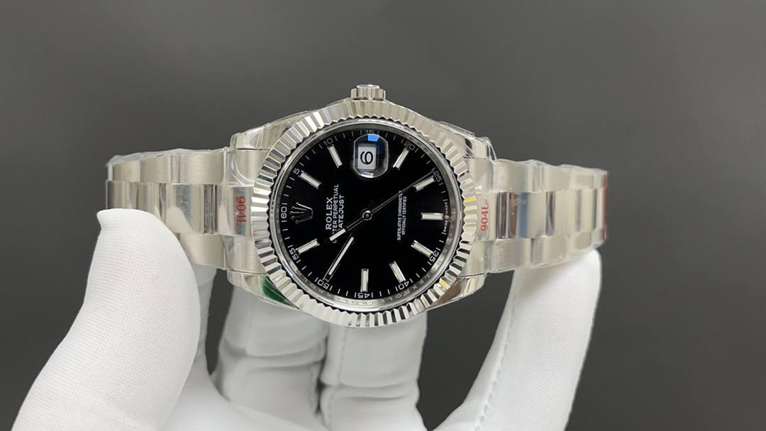 🥇今日推荐 劳力士 日志 白壳 黑面 41mm 3235机 顶级品质 出货实拍✈️