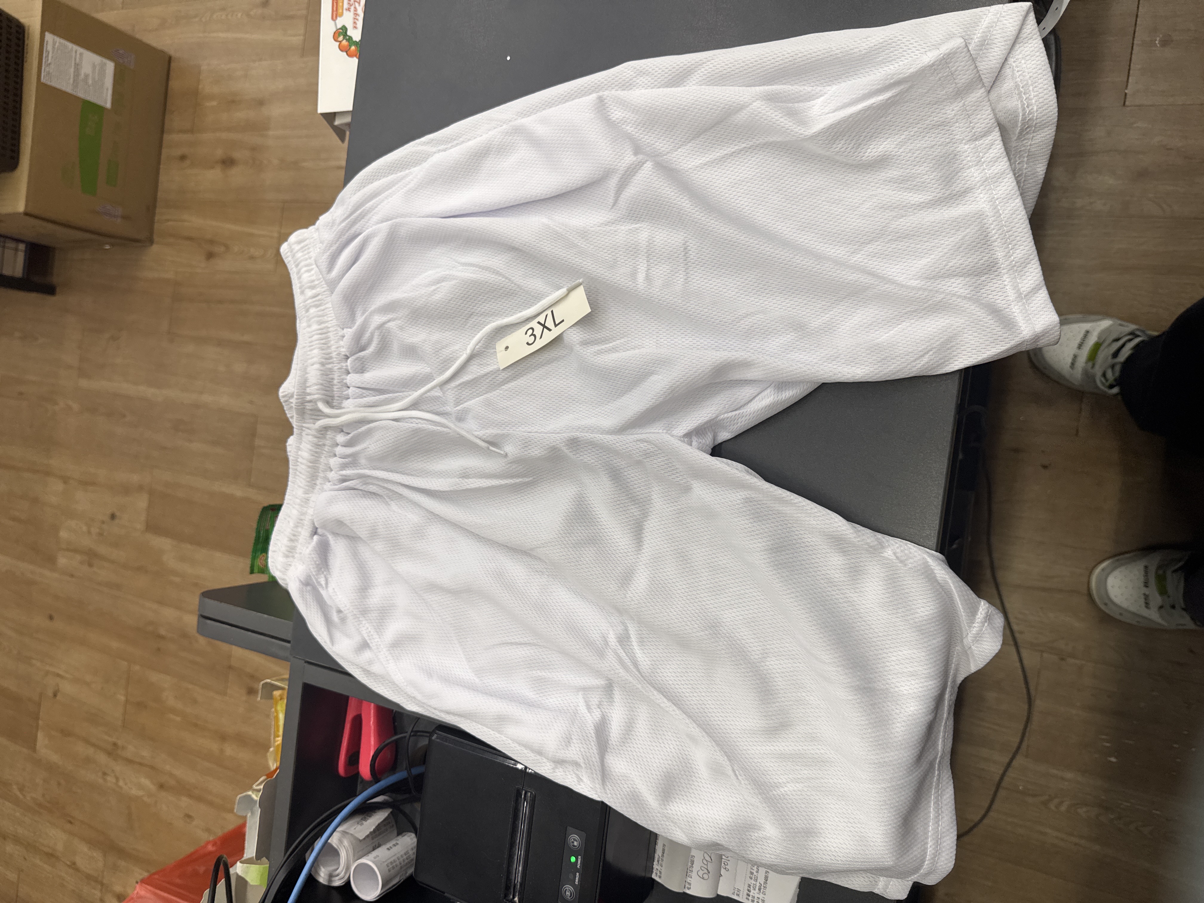 k71921 短裤 白色五分短裤3XL
