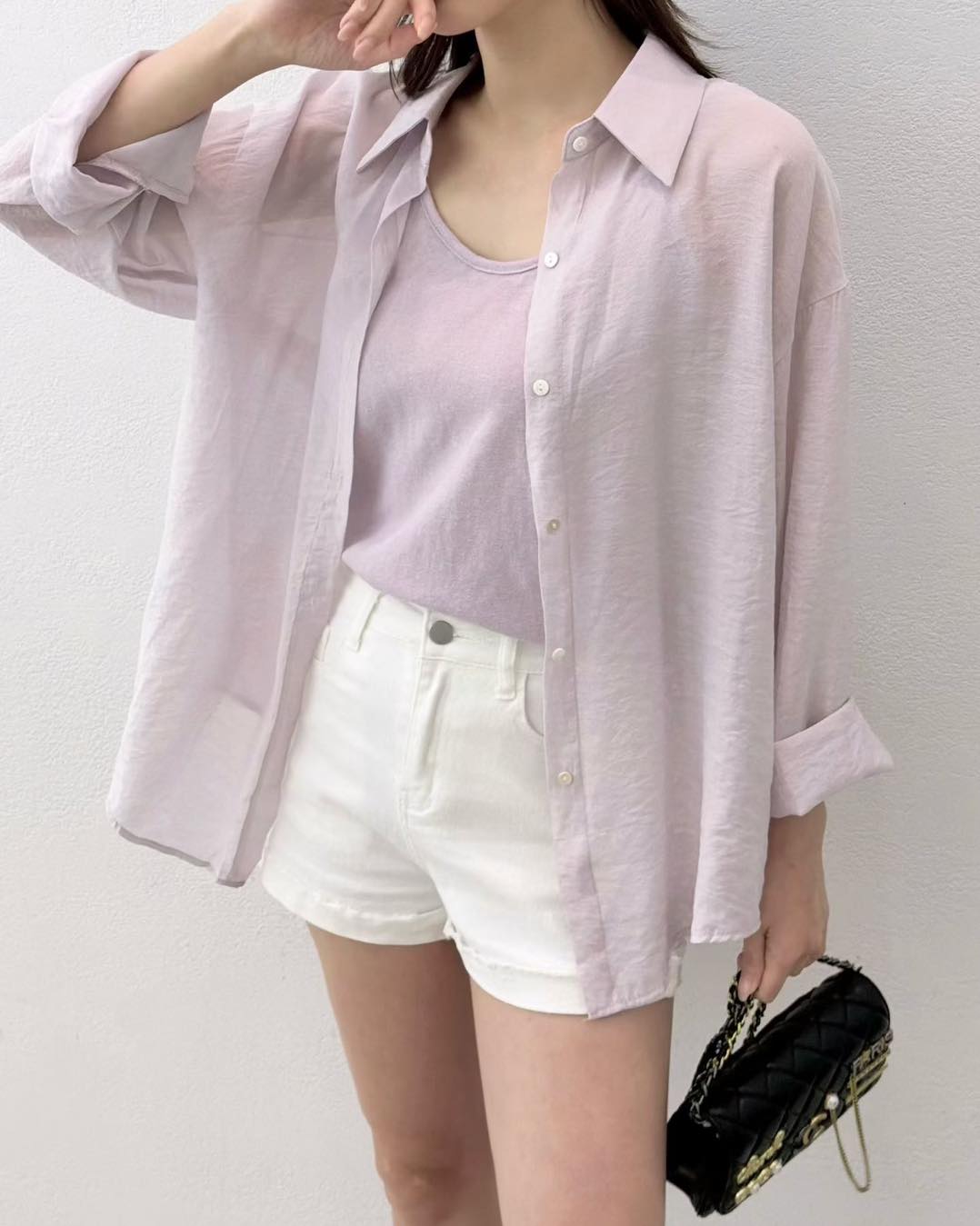 超薄防曬衫+吊帶打底