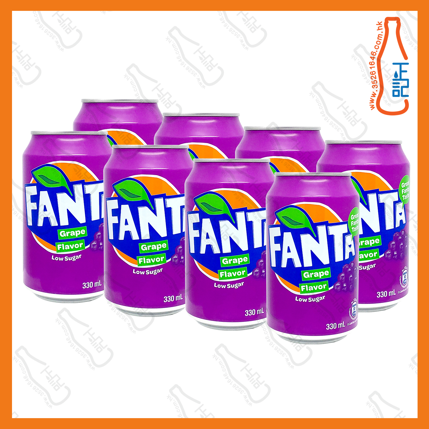 ==(罐裝)芬達提子汁  330ml x 8罐 / 份