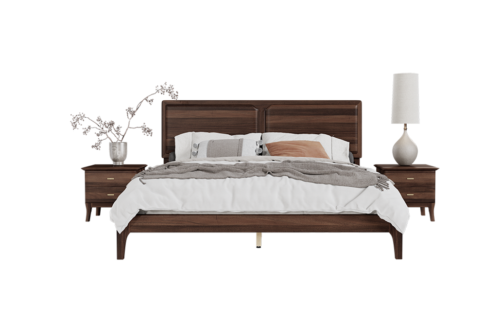 1.8米 / 1.5米 實木床架 8004