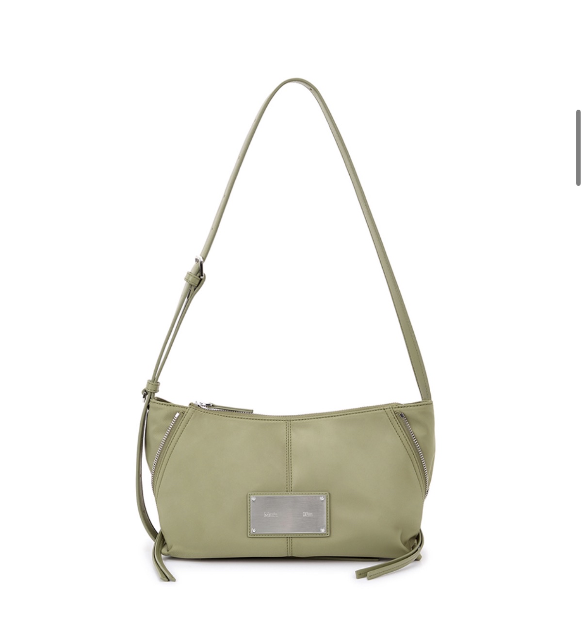 MATIN KIM特價場 SIDE ZIPPER FABRIC TWO WAY BAG IN KHAKI