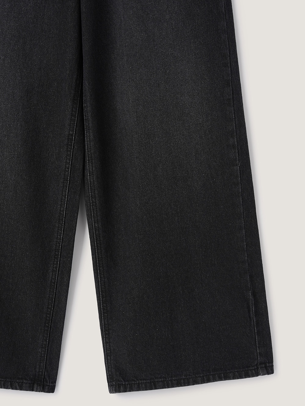 Back Buckle Wide Denim Pants