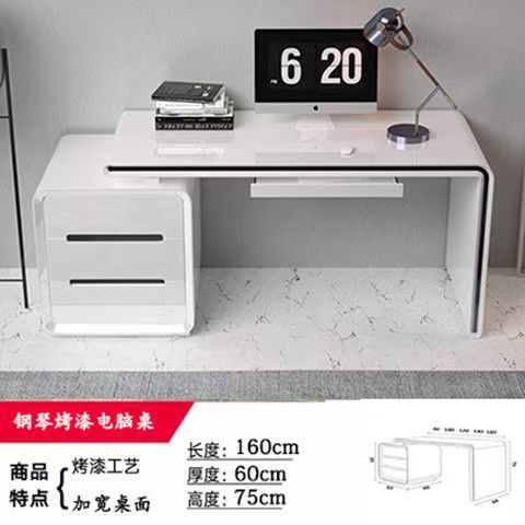 (樂家mall)電腦桌 書桌 烤漆學習桌 辦公桌 斗櫃 抽屜儲物櫃 computer desk