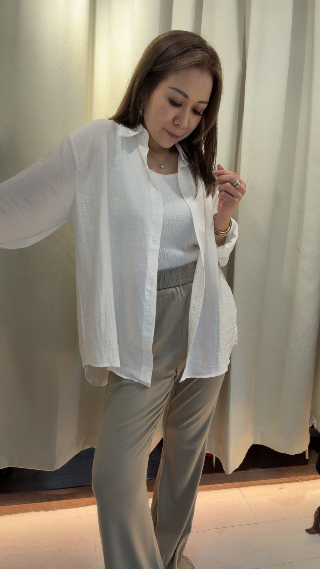 背面開叉梭織恤衫外套