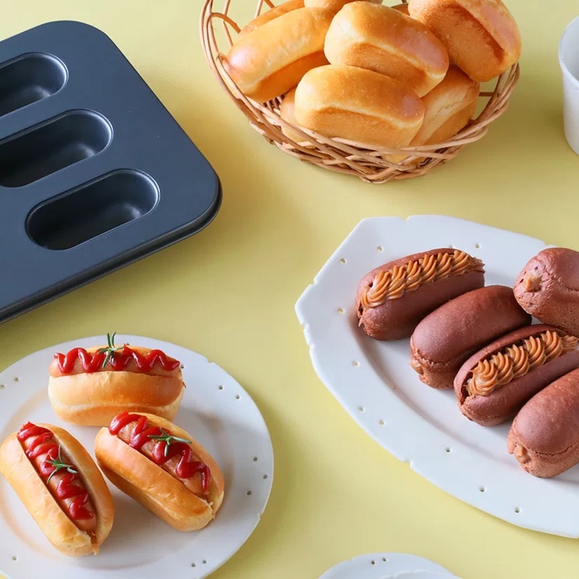 日本進口6連迷你熱狗烘焙烤盤