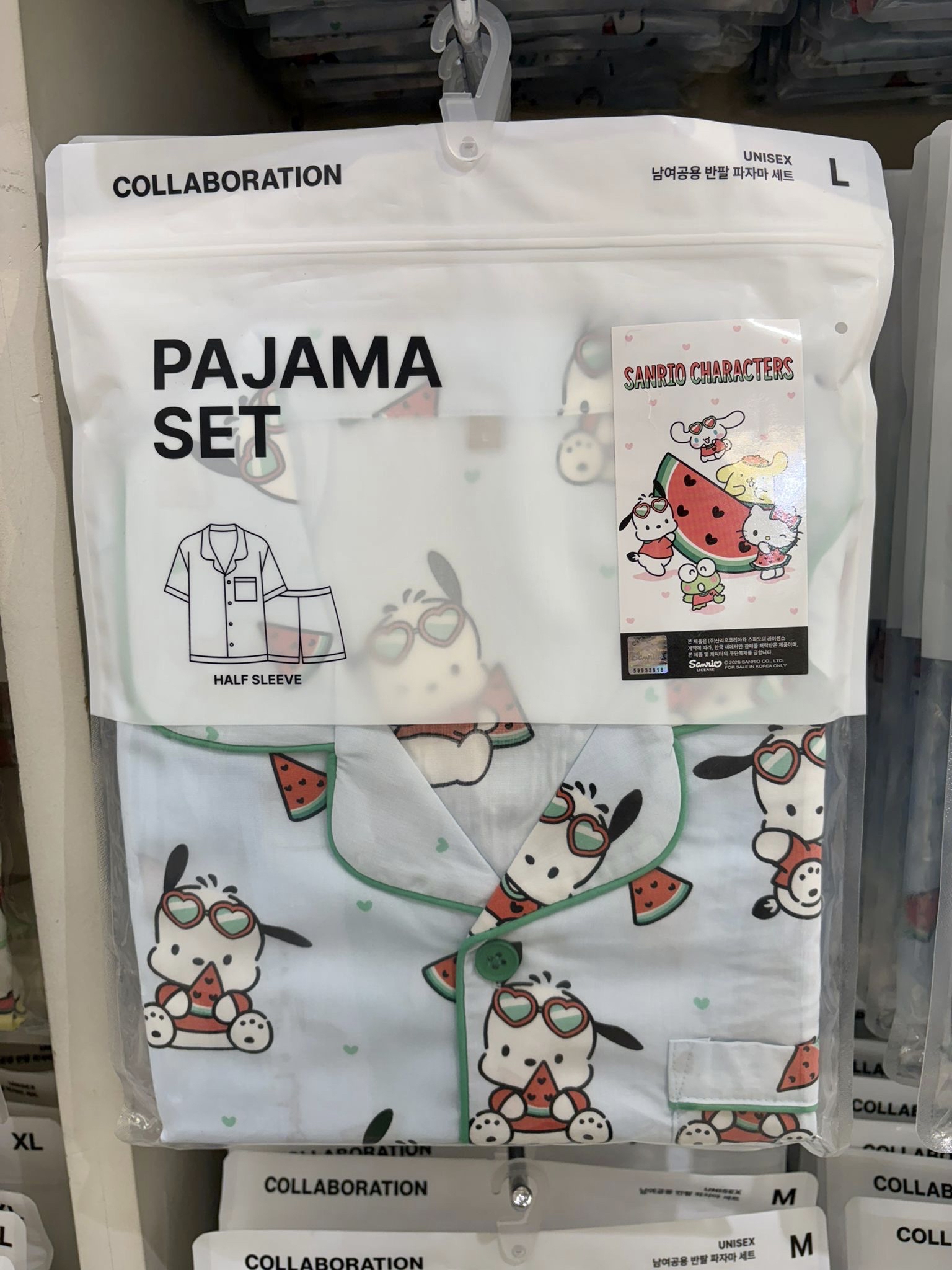 （約5月頭到貨）🇰🇷韓國人氣SPAO x Sanrio 涼感睡衣系列💕