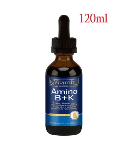 Rx Vitamins-美國 維他命B雜和鉀 Amino B+K 補充劑 4oz 120ml (貓狗適用)(最佳使用期:2027年9月30日)