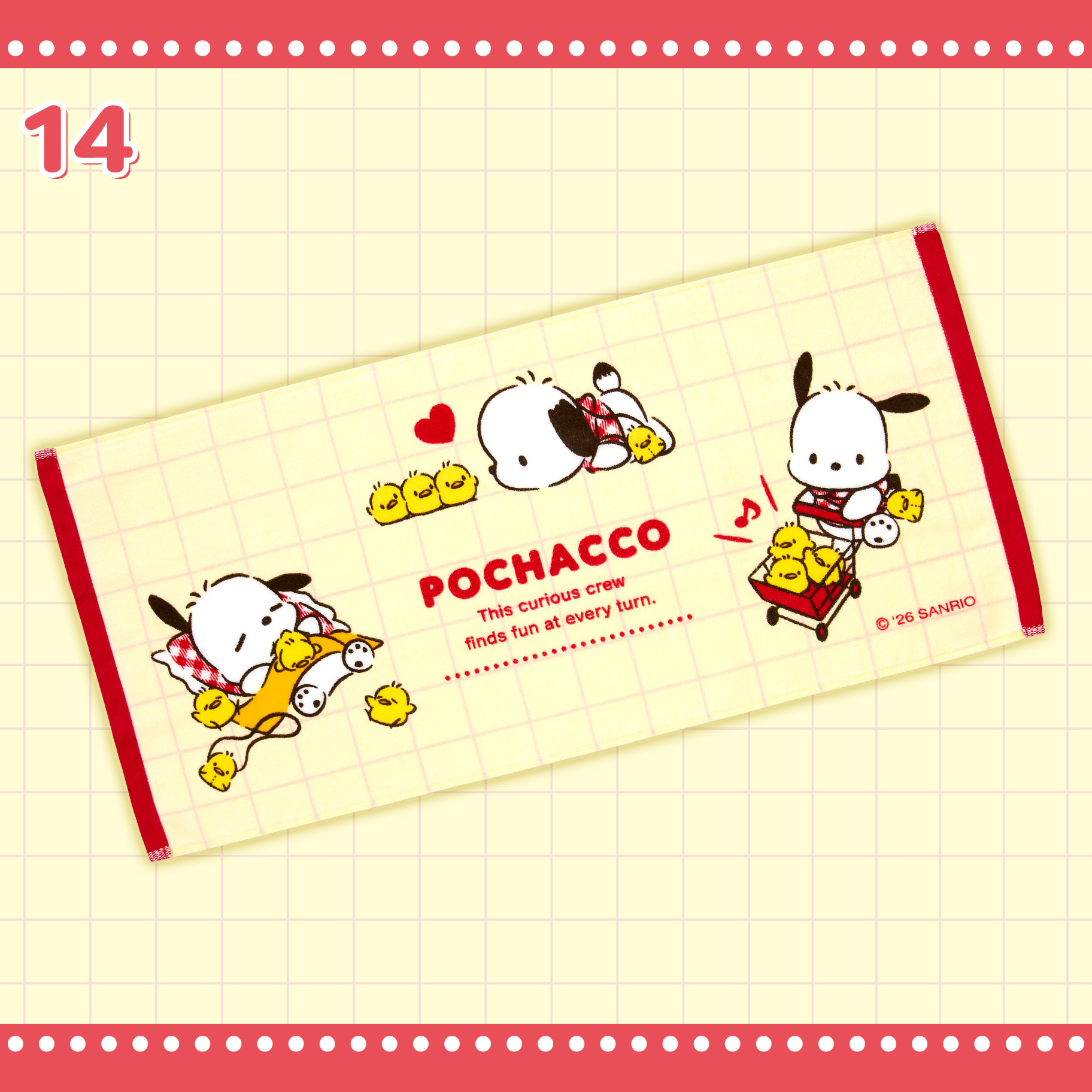 🎀【預訂】 Pochacco Birthday 系列面巾