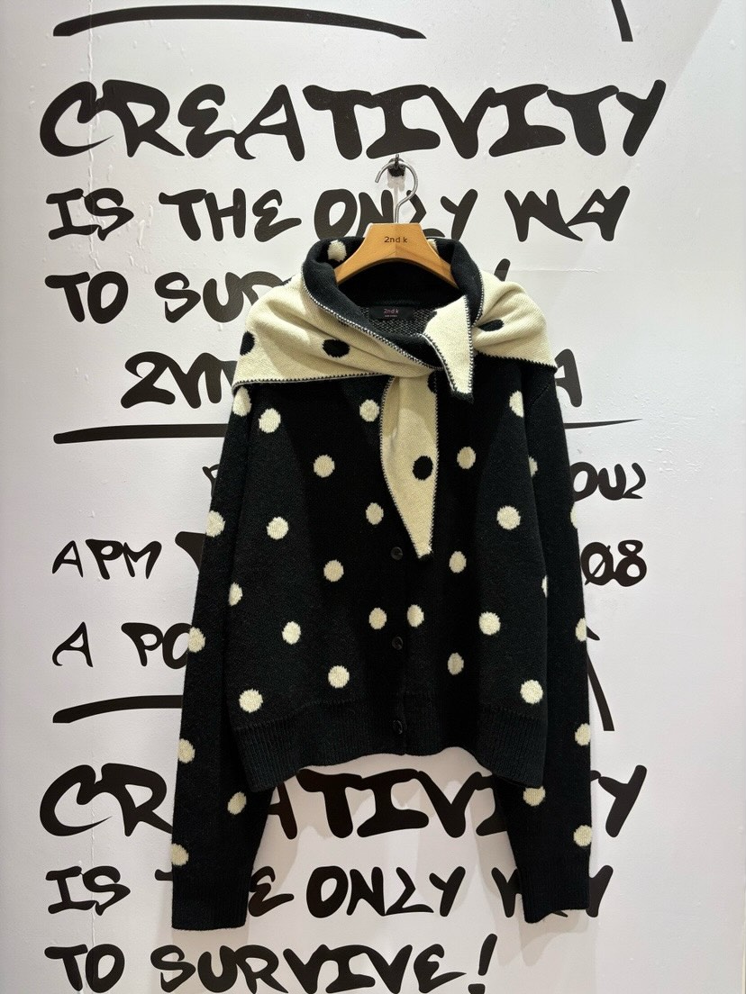 (2026FW) 2ND K - CARDIGAN WITH SCARF