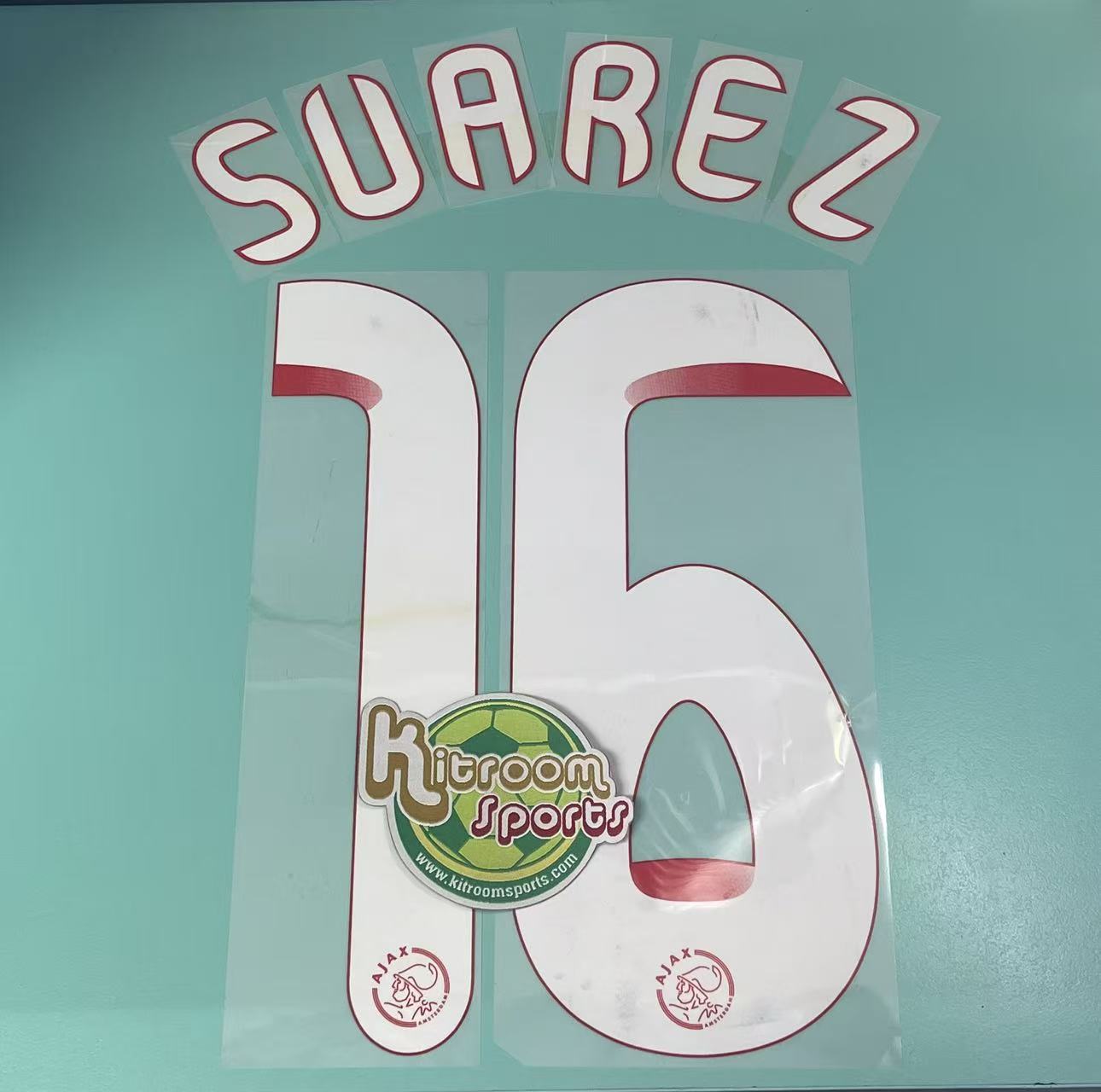 2009-10 Ajax Home Nameset #16 SUAREZ