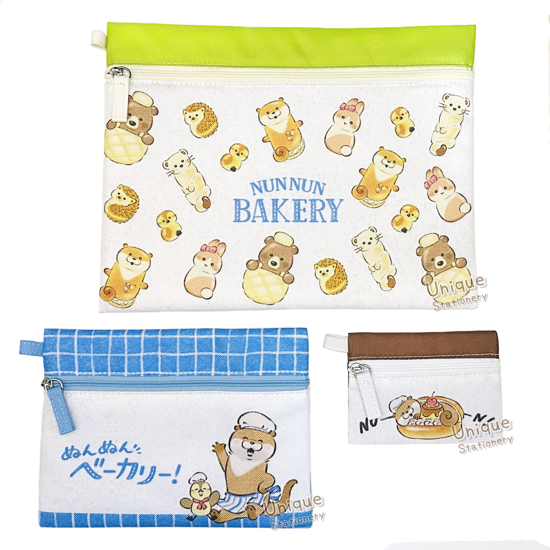 現貨｜【一套三個】可愛謊言的水獺 Kawaiiusono Kawauso 日版 收納袋 套裝 3 Size Pouch (KUK-T078)