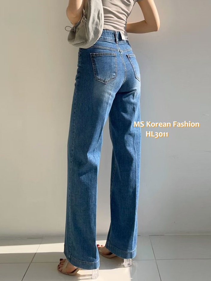 HL3011 韓國🌼Howluk春版雙鈕闊筒牛