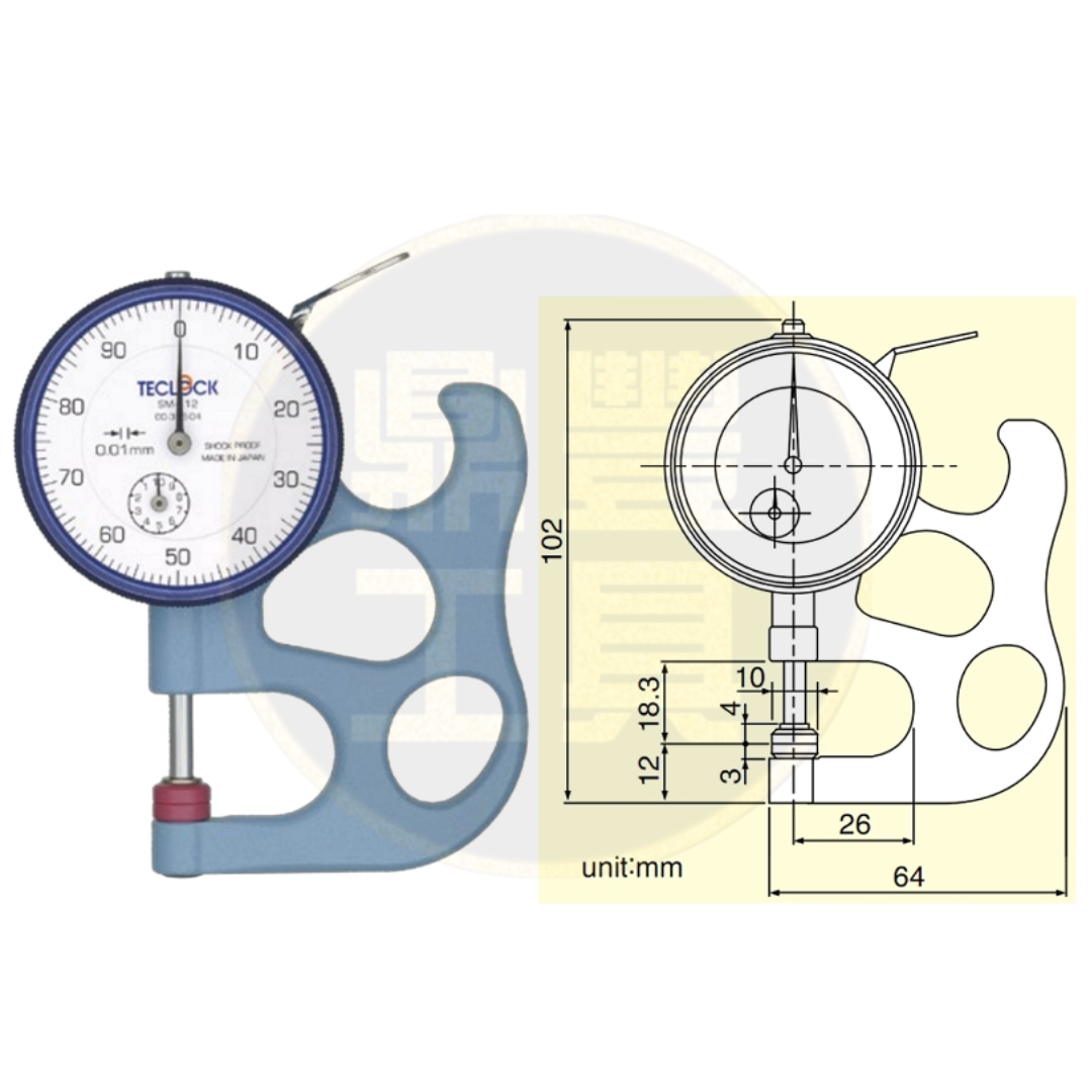 日本得樂TECLOCK 厚薄計 SM-112