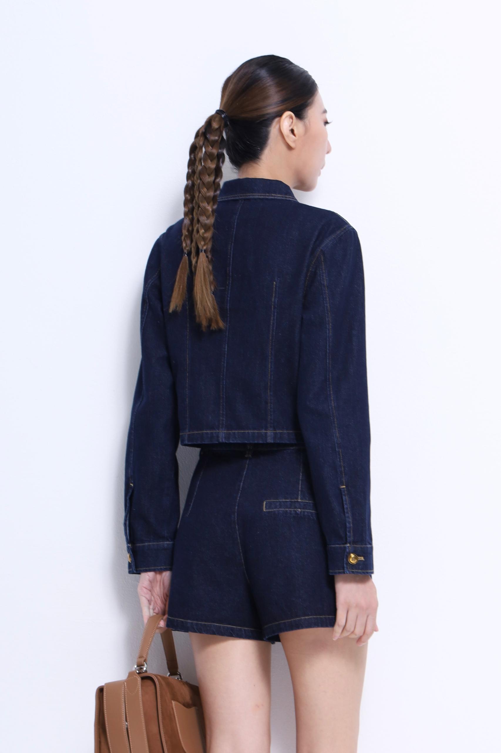 CP1627 A-LINE SHORT DENIM PANT