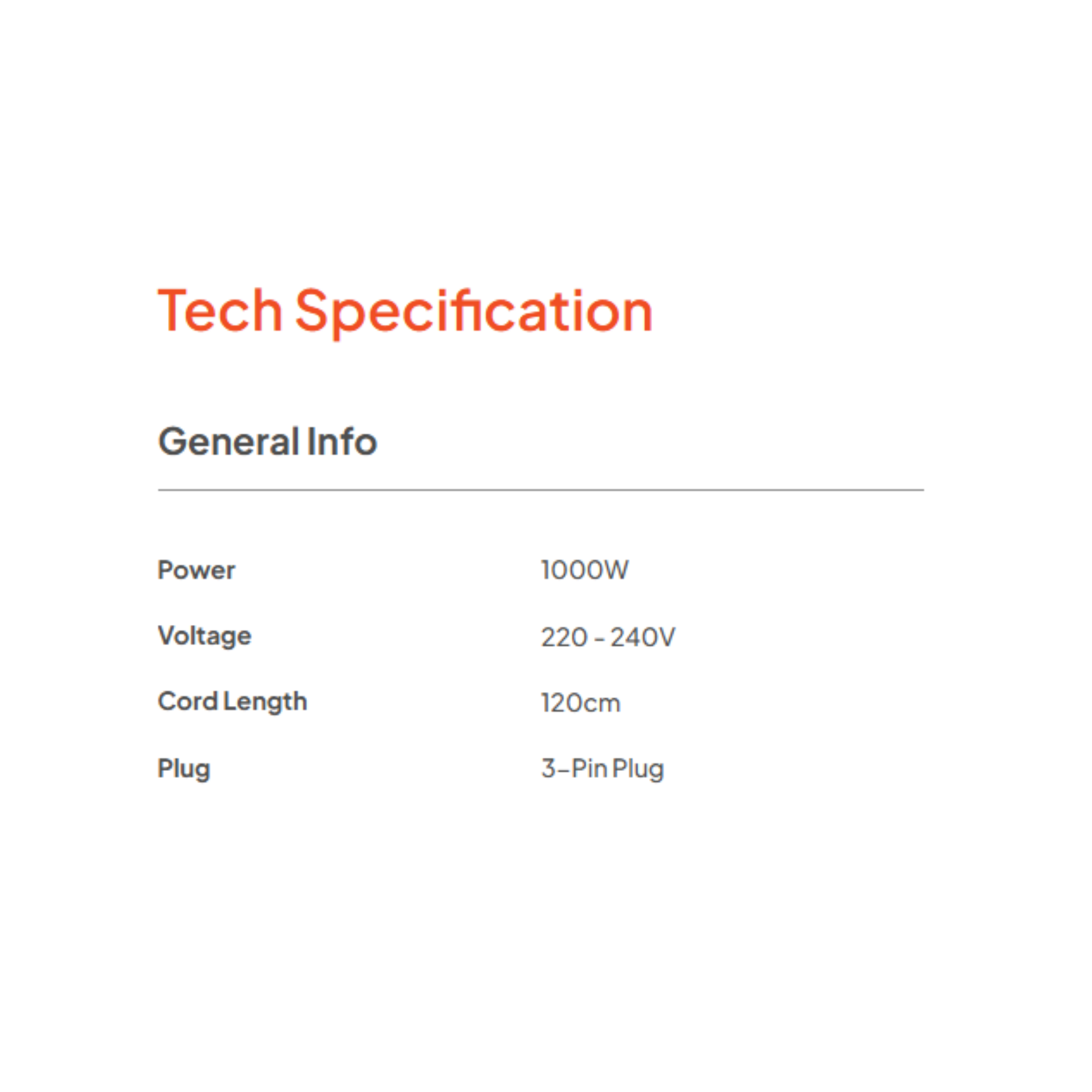 Russell Taylors 1000W Dry Iron (DI-10)