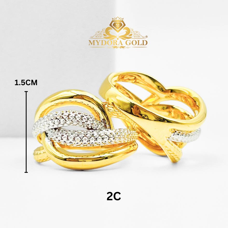MYDORA Cincin Deluxe Silang Multi Rows (5G) l EMAS 916/22K