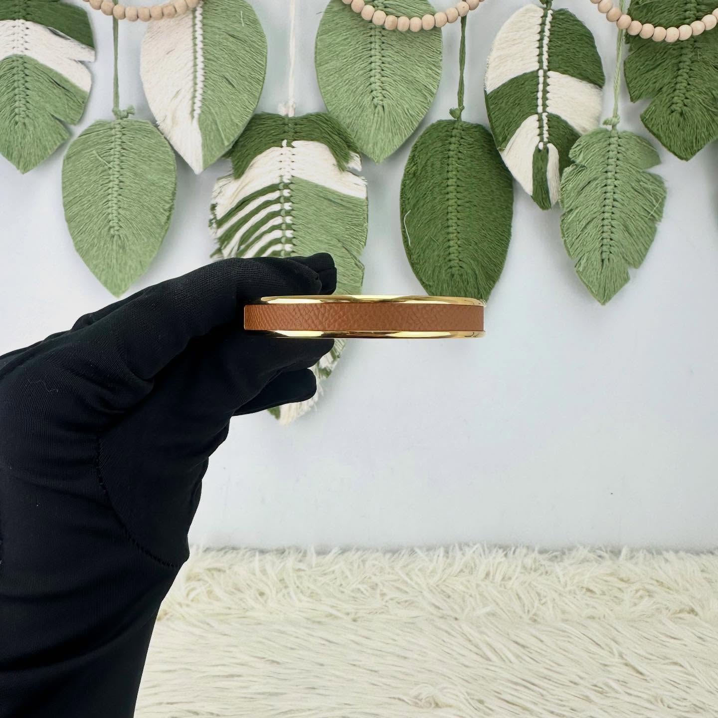 HERMES 閑置品🌟Olympe bracelet 金棕色 T3 Size 全套有單🤎