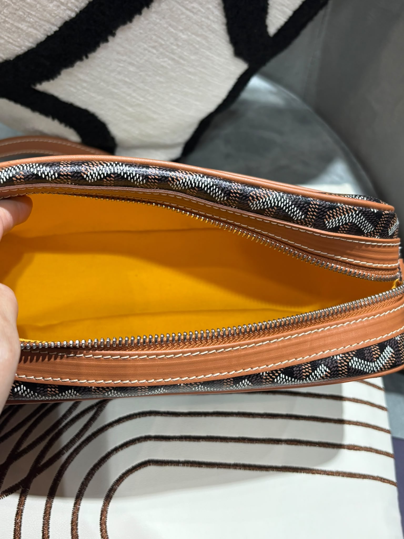 Goyard cap vert pm bag tan 焦糖黑100%Authentic ,93%new ✅dust bag