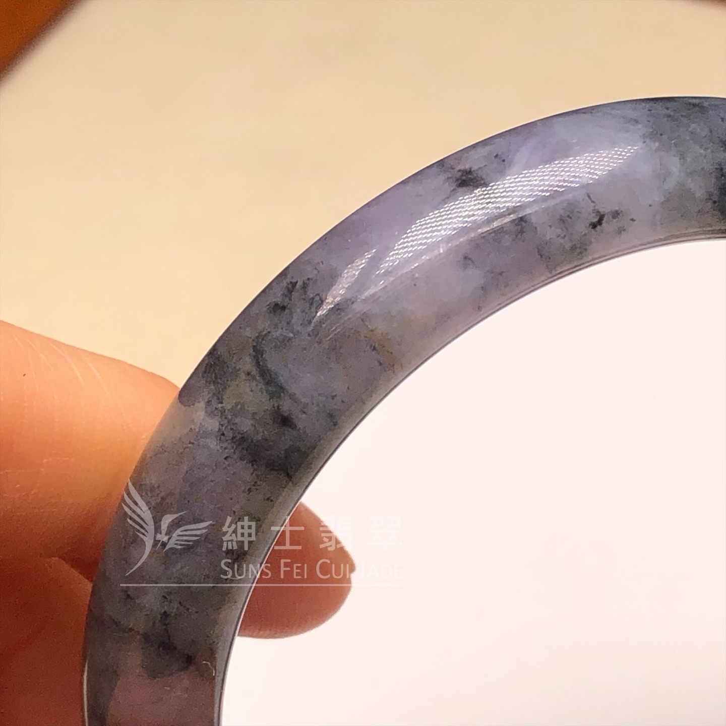 紫底山水烏雞福鐲55.5mm