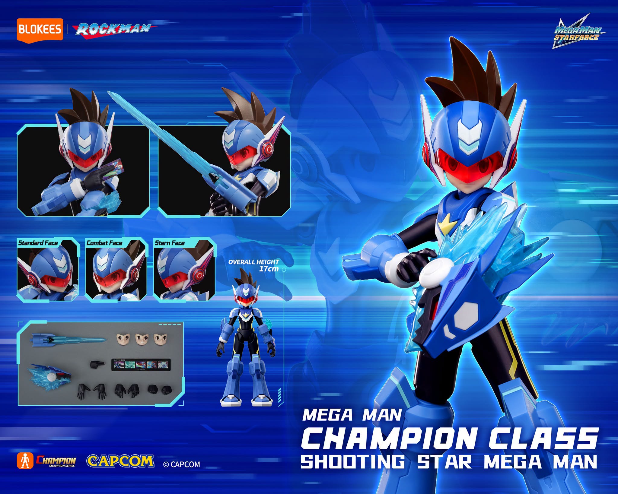 (行版) Blokees 布魯可 [超越版] CC01 Rockman 流星洛克人 模型 Mega Man Champion Class: Shooting Star