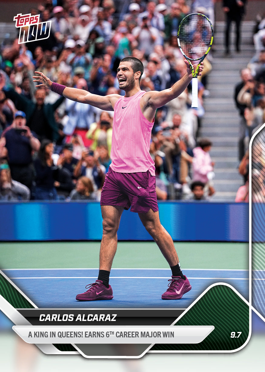 Carlos Alcaraz - 2025 Tennis Topps NOW® #TN-CA US Open 冠軍卡｜PR 11,826