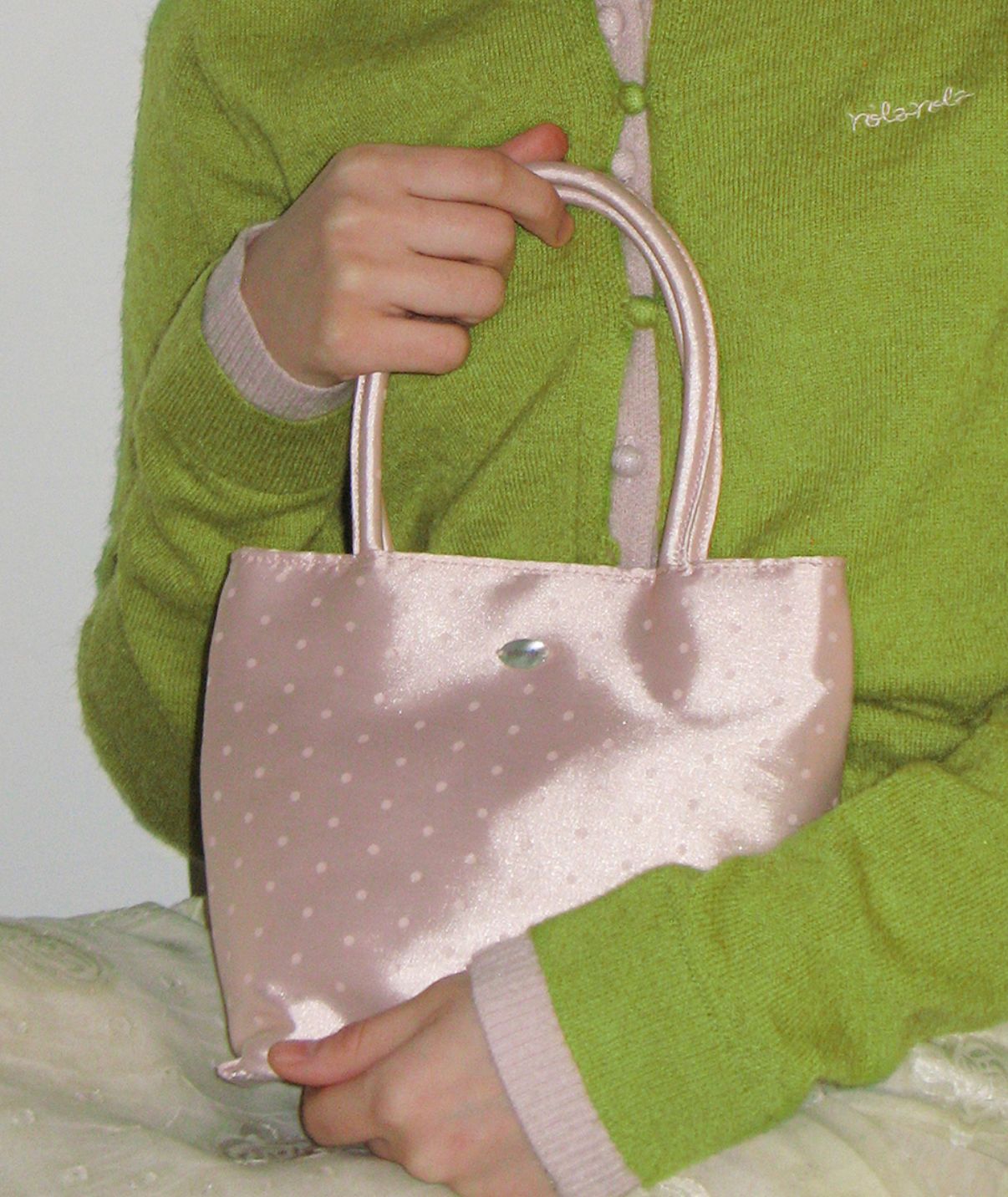 🎀Rolarola 🎀 波點satin mini tote bag 原價65000won 獨家折扣優惠