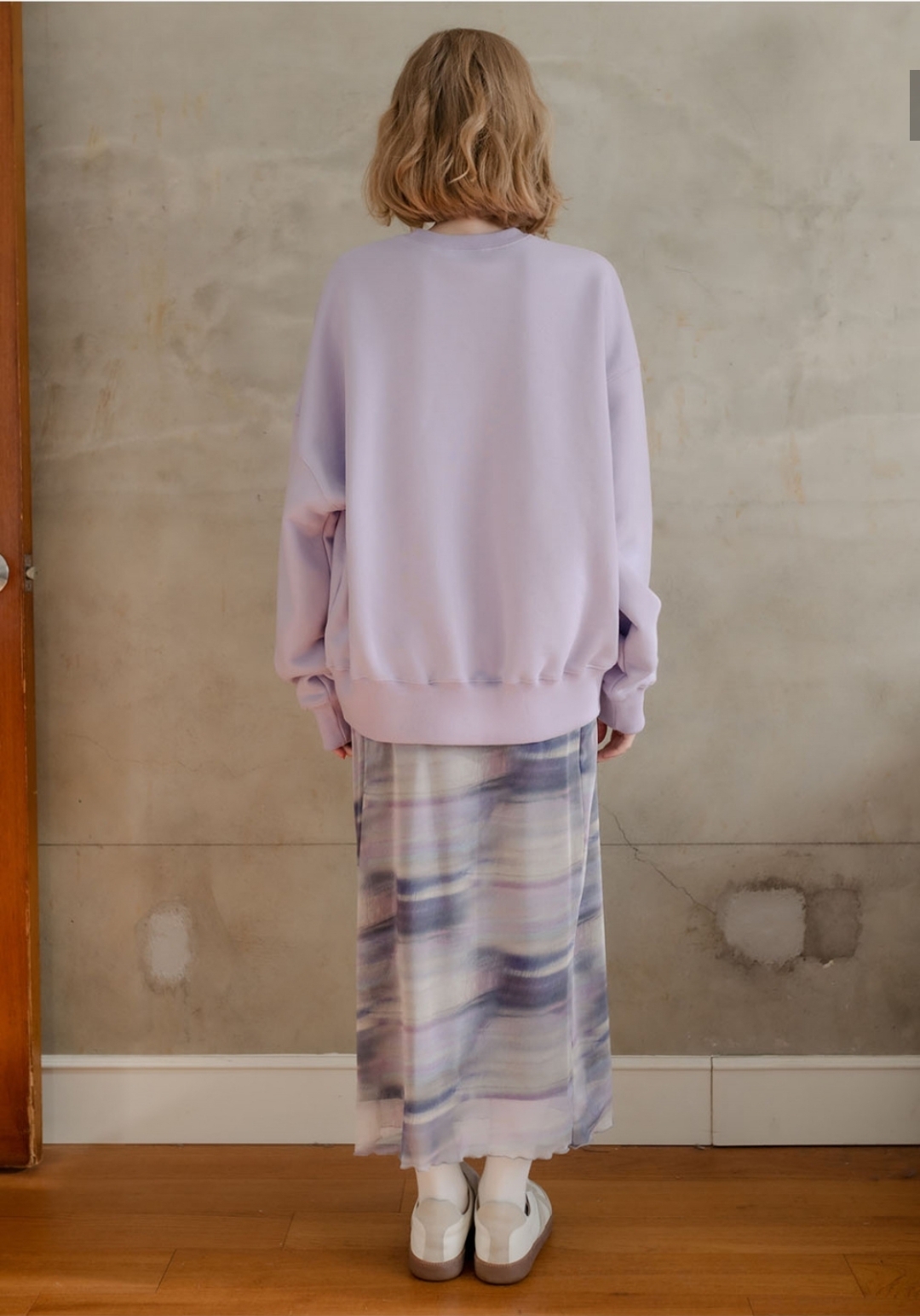 High School Disco FOG Long Mesh Skirt Purple