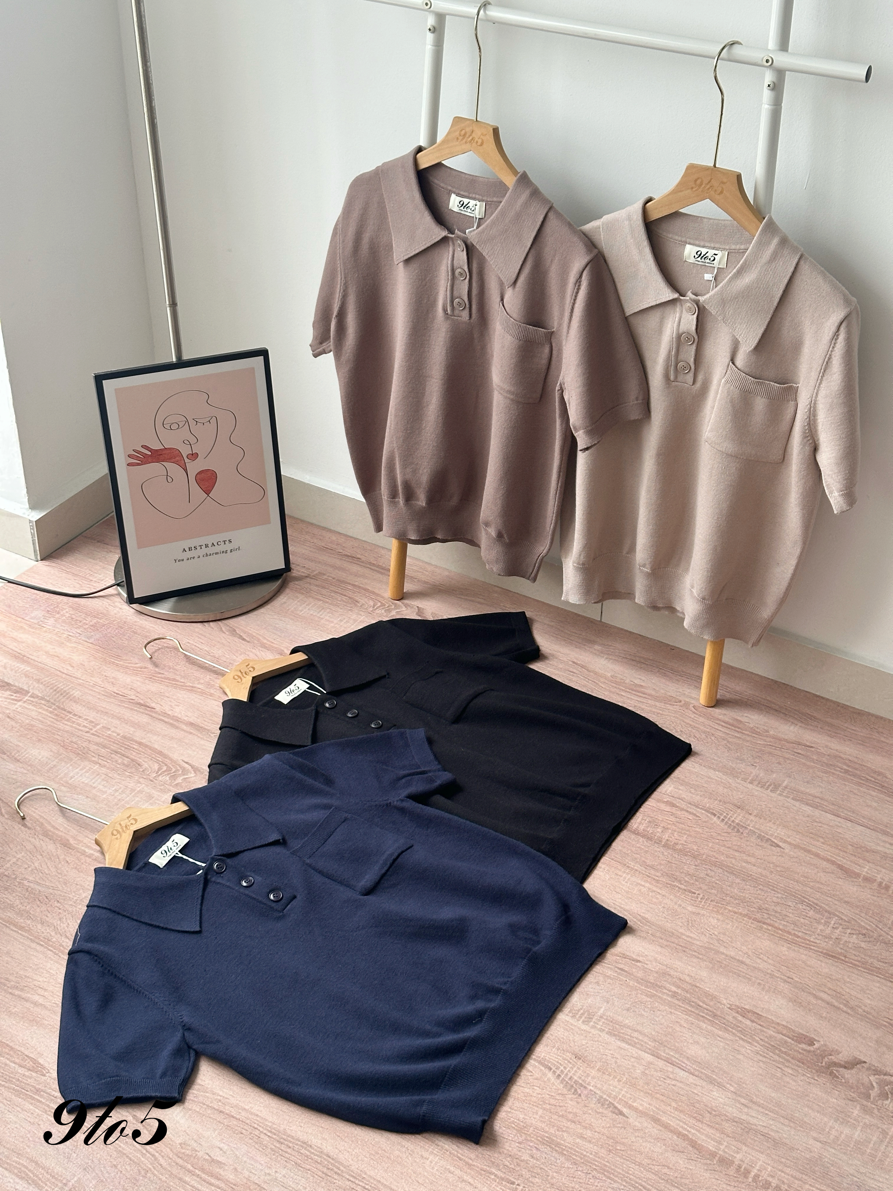 T4332 Knit Polo Tee - 4 Colors 